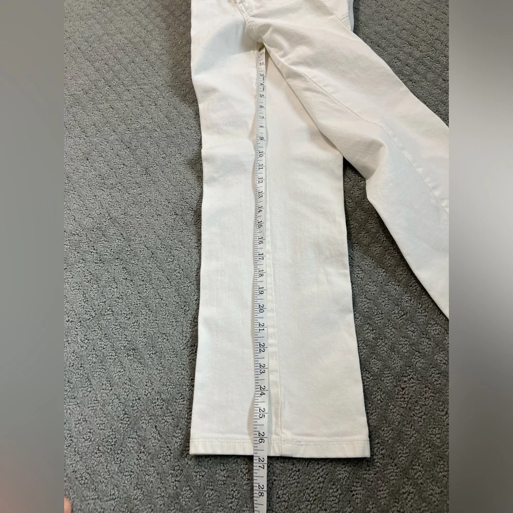 White House Black Market white jeans with jewel stone adorned back pockets - Picture 9 of 9